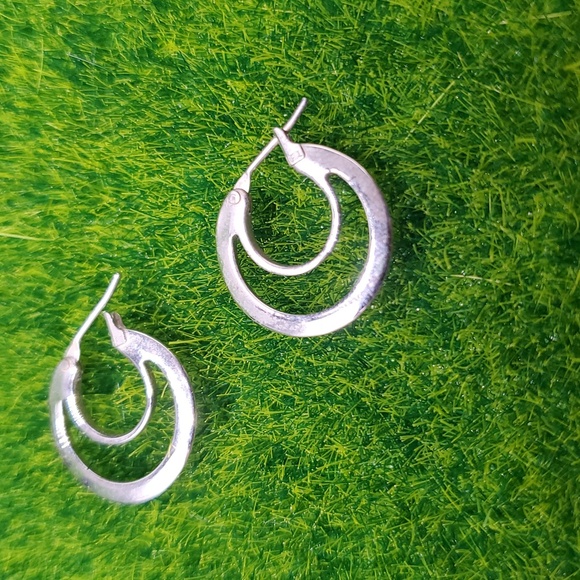 Hoop Earrings Vintage E1005 - Picture 2 of 3